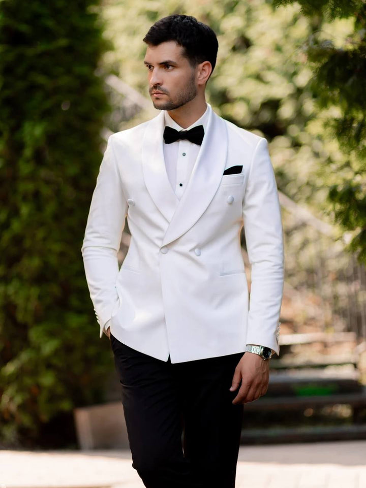 Fashionable Men's 2-piece Suit Shawl Lapel Wedding Suit (Blazer+Pants) mens event wear