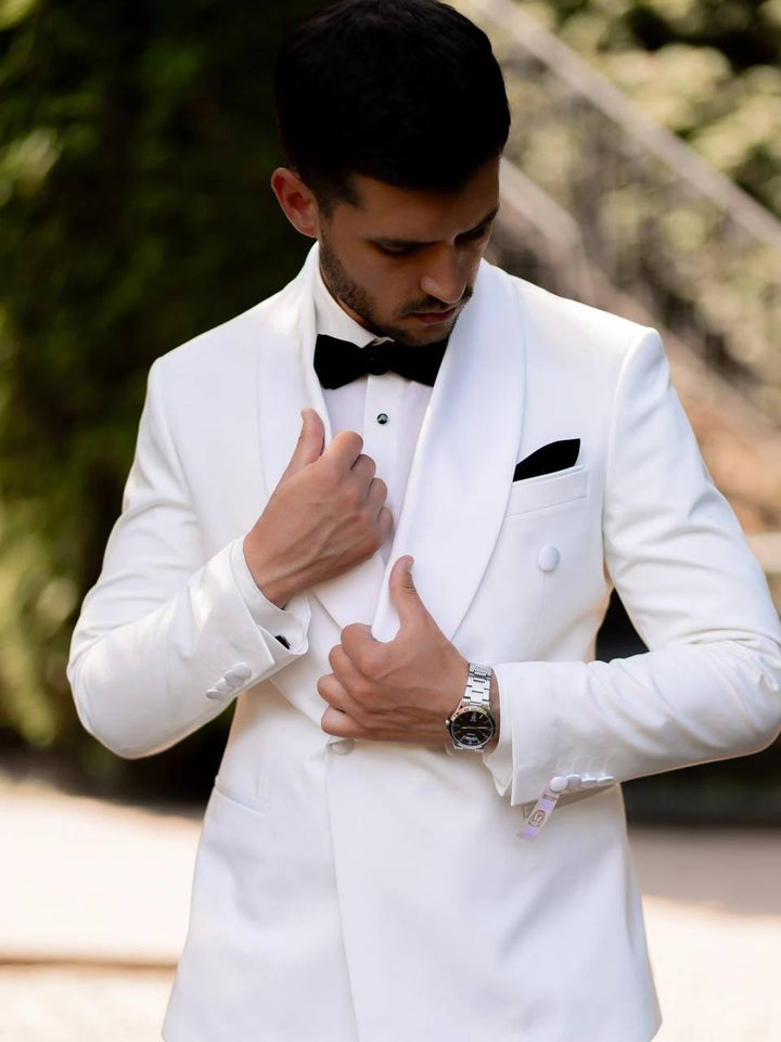 Fashionable Men's 2-piece Suit Shawl Lapel Wedding Suit (Blazer+Pants) mens event wear