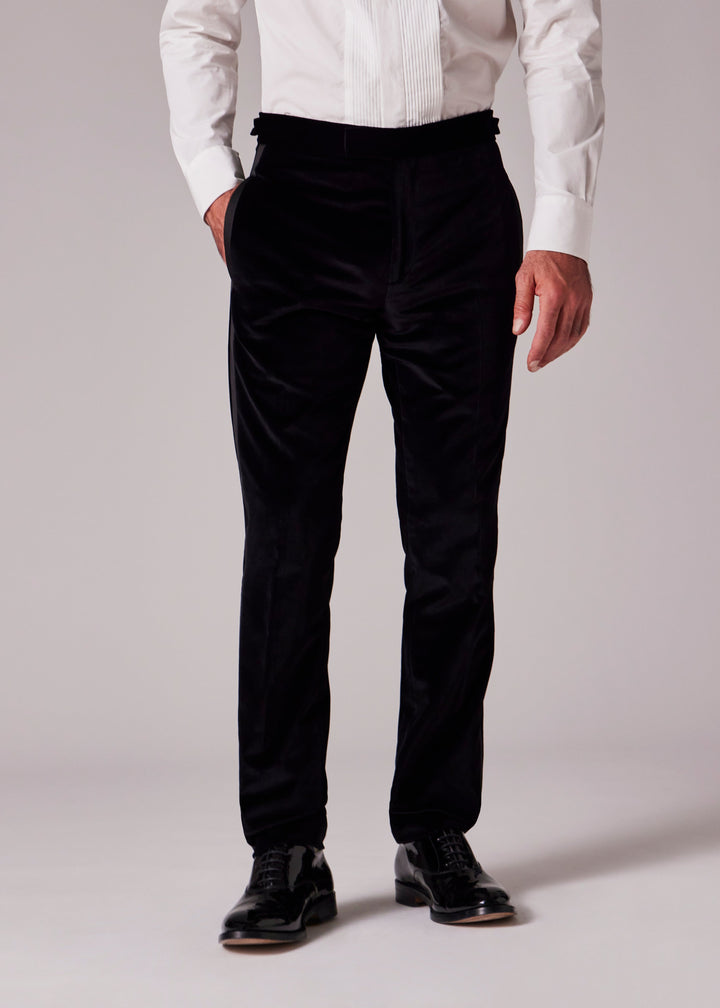 Fashionable Men's 2-piece Suit Velvet Peak Lapel Wedding Suit (Blazer+Pants) mens event wear