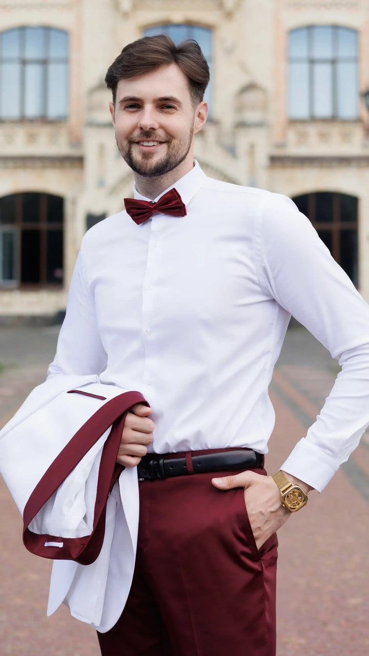 Fashionable Men's 2-piece Suit Velvet Shawl Collar Wedding Suit (Blazer+Pants) mens event wear