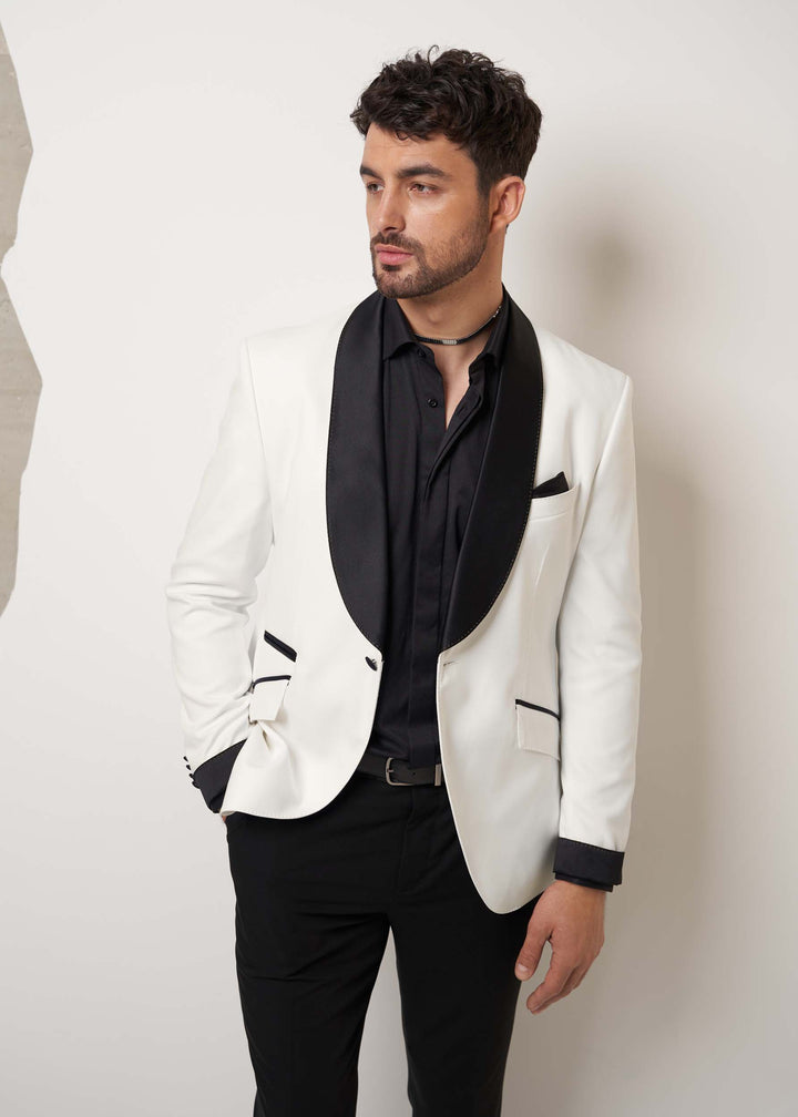 Fashionable Men's 2-piece Suit Velvet Shawl Collar Wedding Suit (Blazer+Pants) mens event wear