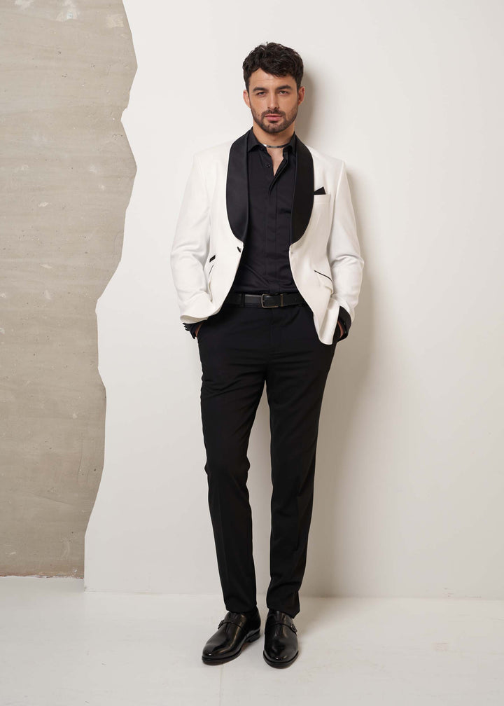 Fashionable Men's 2-piece Suit Velvet Shawl Collar Wedding Suit (Blazer+Pants) mens event wear