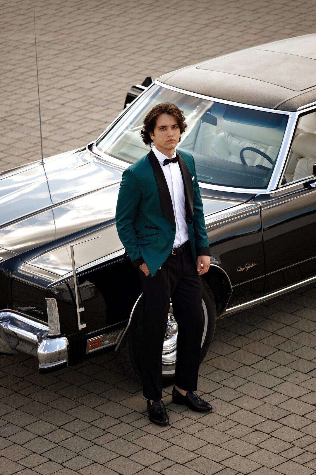 Fashionable Men's 2-piece Suit Velvet Shawl Lapel Wedding Suit (Blazer+Pants) mens event wear