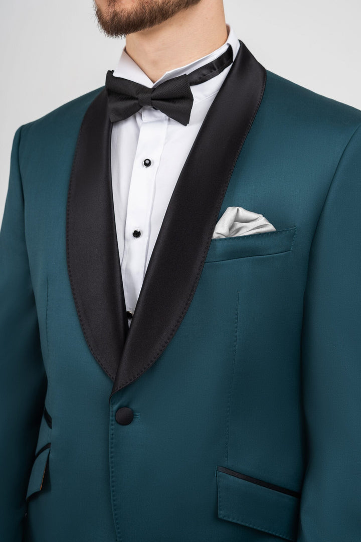 Fashionable Men's 2-piece Suit Velvet Shawl Lapel Wedding Suit (Blazer+Pants) mens event wear