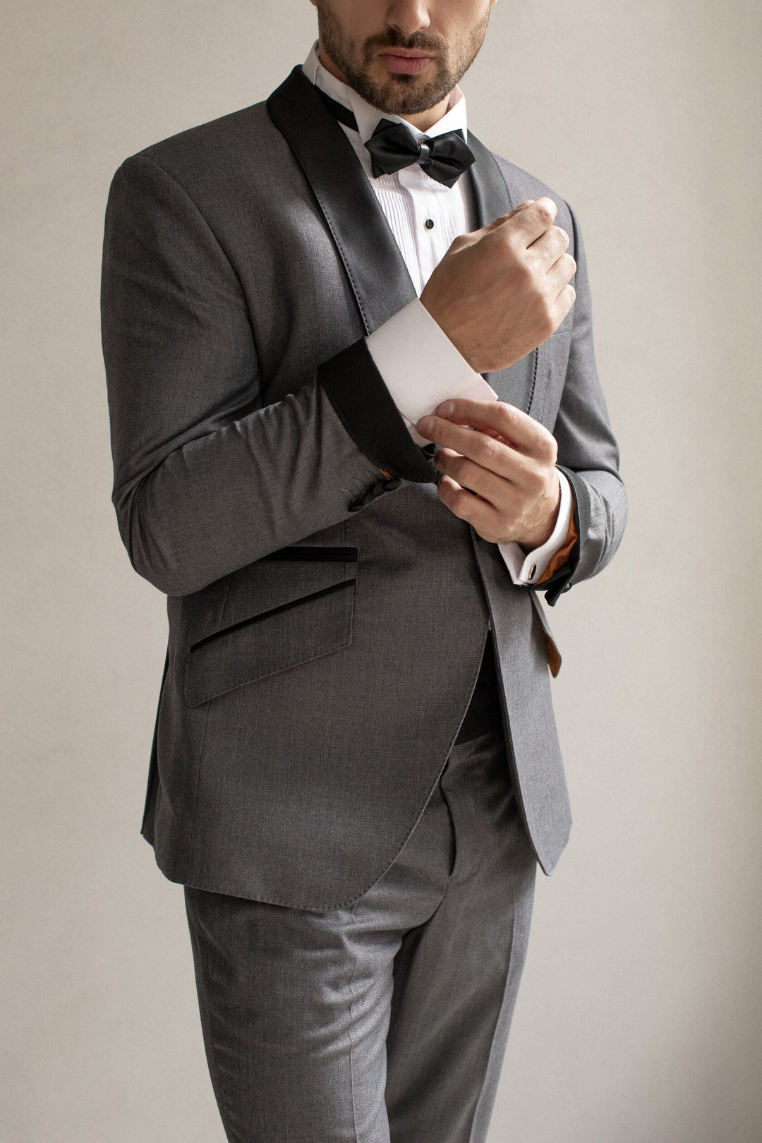 Fashionable Men's 2-piece Suit Velvet Shawl Lapel Wedding Suit (Blazer+Pants) mens event wear