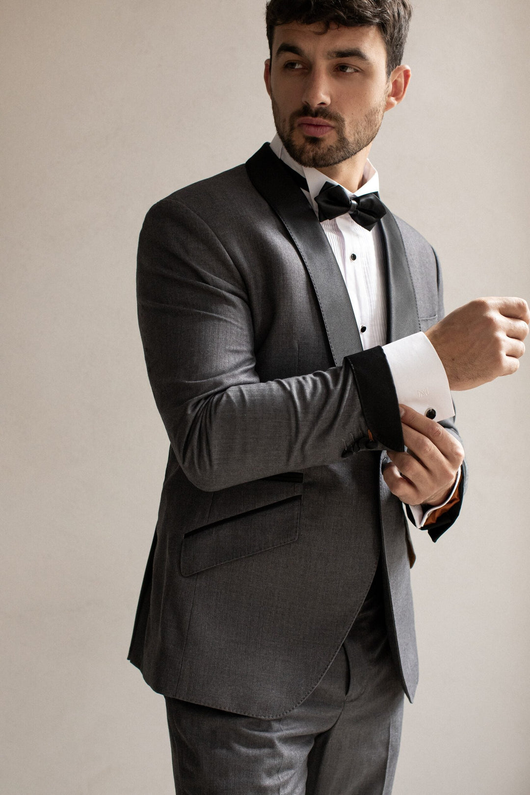 Fashionable Men's 2-piece Suit Velvet Shawl Lapel Wedding Suit (Blazer+Pants) mens event wear