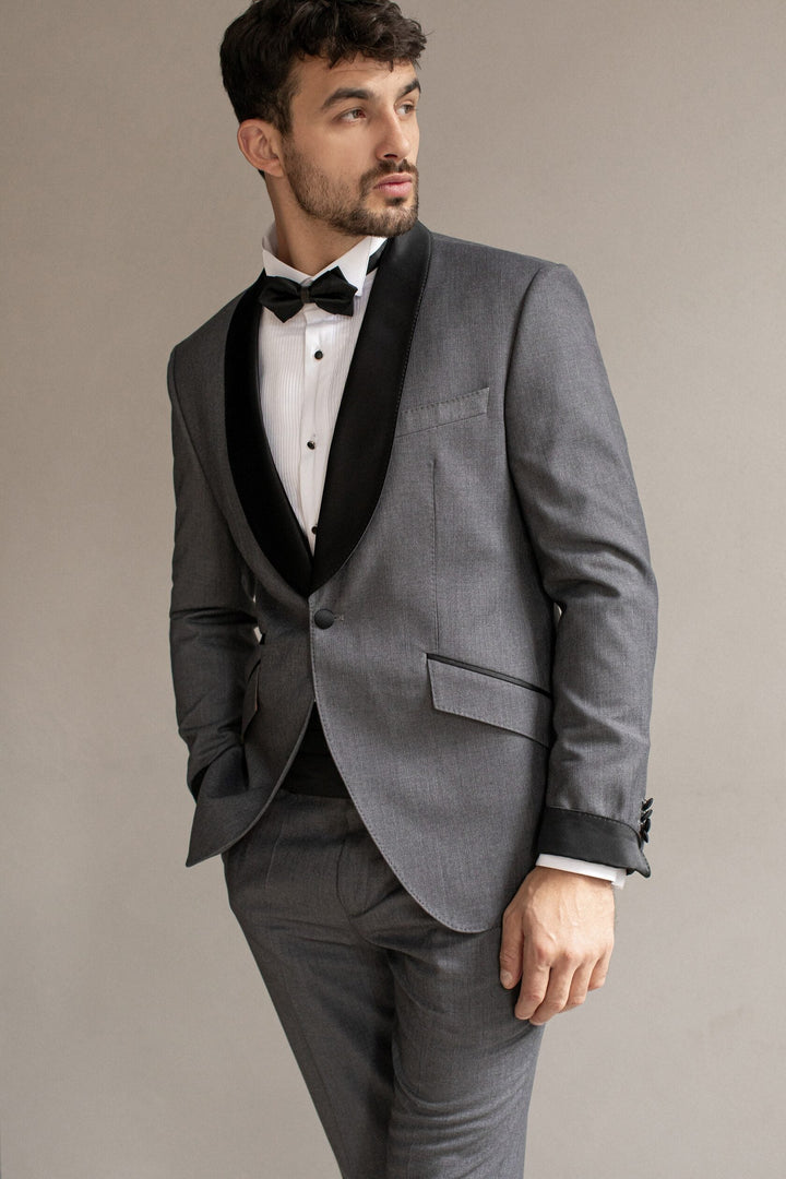 Fashionable Men's 2-piece Suit Velvet Shawl Lapel Wedding Suit (Blazer+Pants) mens event wear