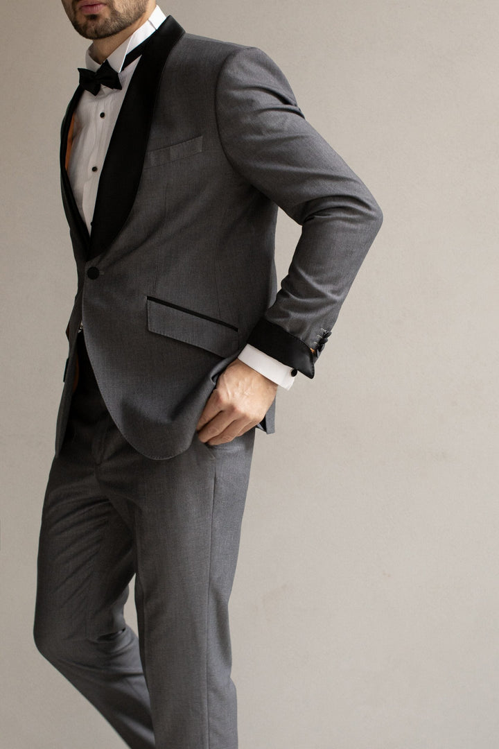 Fashionable Men's 2-piece Suit Velvet Shawl Lapel Wedding Suit (Blazer+Pants) mens event wear