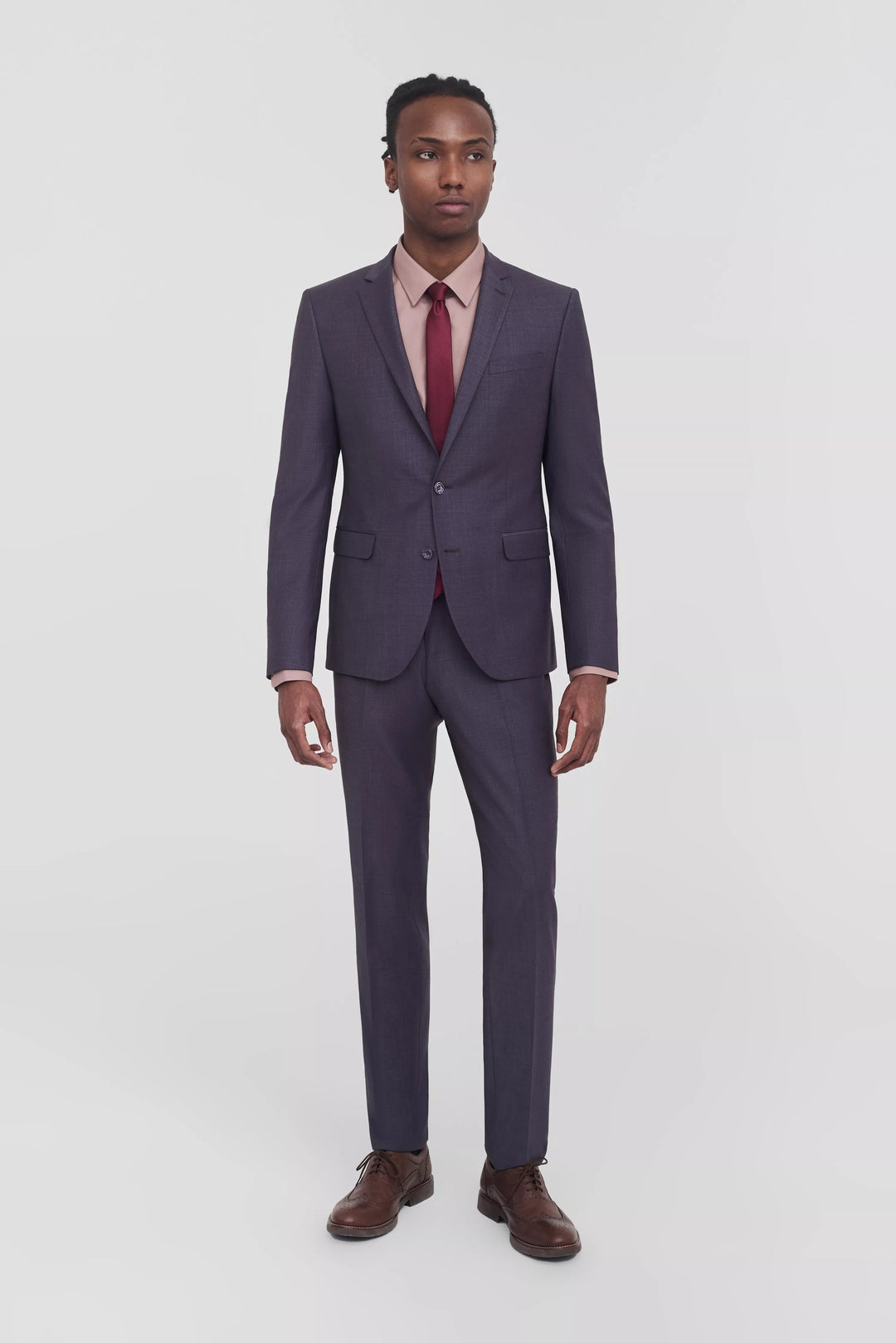 Forma 2 Piece Men's Suit Flat Notched Wedding Lapel (Blazer + Pants) mens event wear