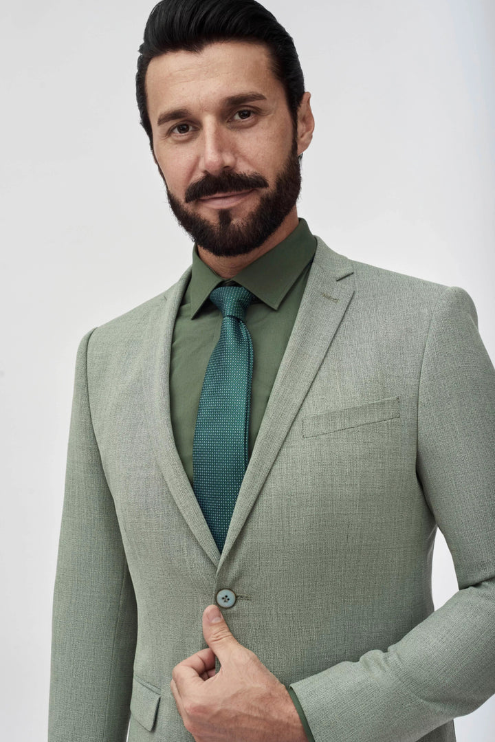 Forma 2 Piece Men's Suit Flat Notched Wedding Lapel (Blazer + Pants) mens event wear