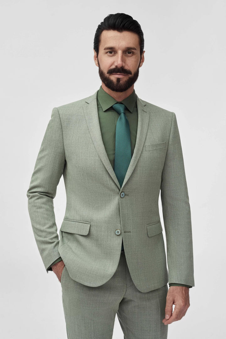 Forma 2 Piece Men's Suit Flat Notched Wedding Lapel (Blazer + Pants) mens event wear