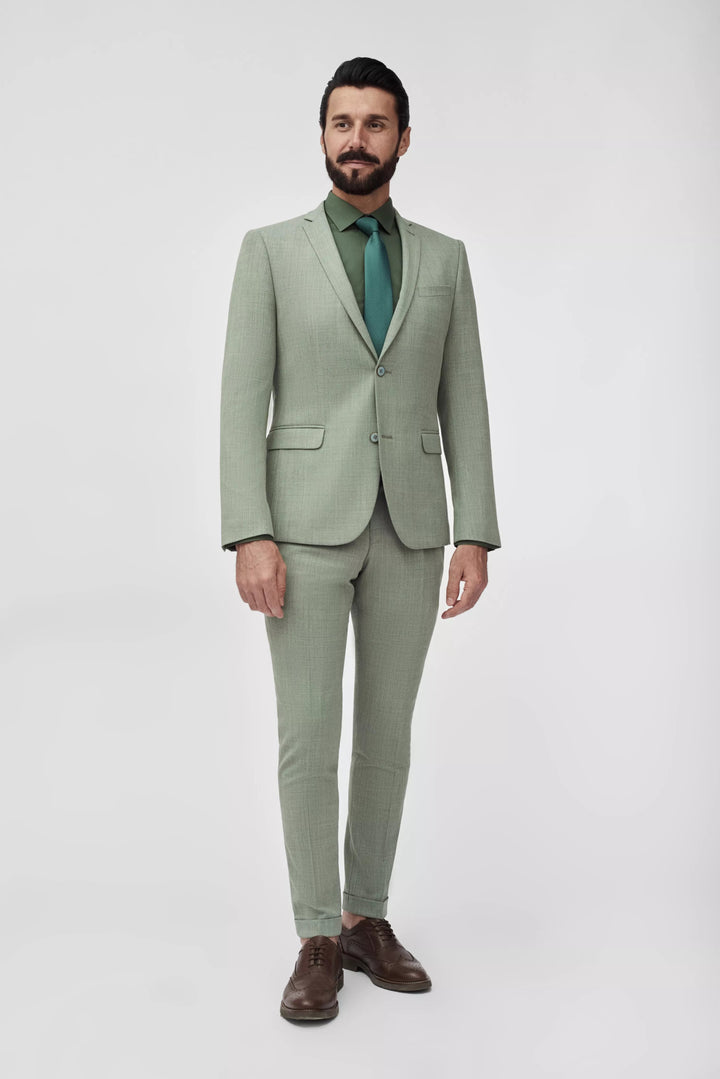 Forma 2 Piece Men's Suit Flat Notched Wedding Lapel (Blazer + Pants) mens event wear