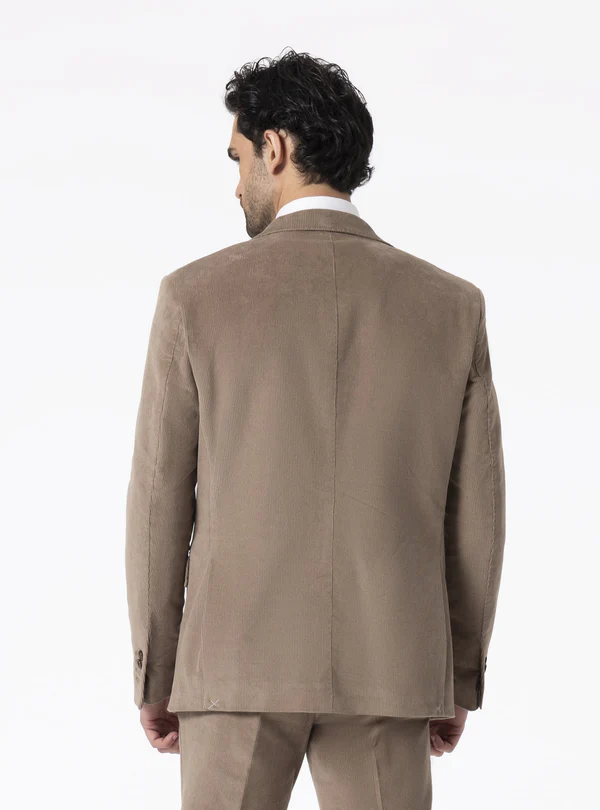 Formal 2 Pieces Mens Suit Corduroy Notch Lapel Tuxedos For Wedding (Blazer+Pants) mens event wear