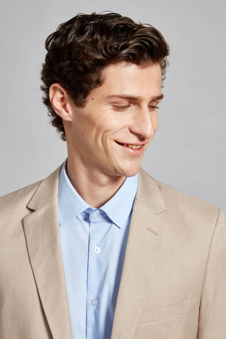 Formal 2 Pieces Mens Suit Flat Notch Lapel Tuxedos For Wedding (Blazer+Pants) mens event wear