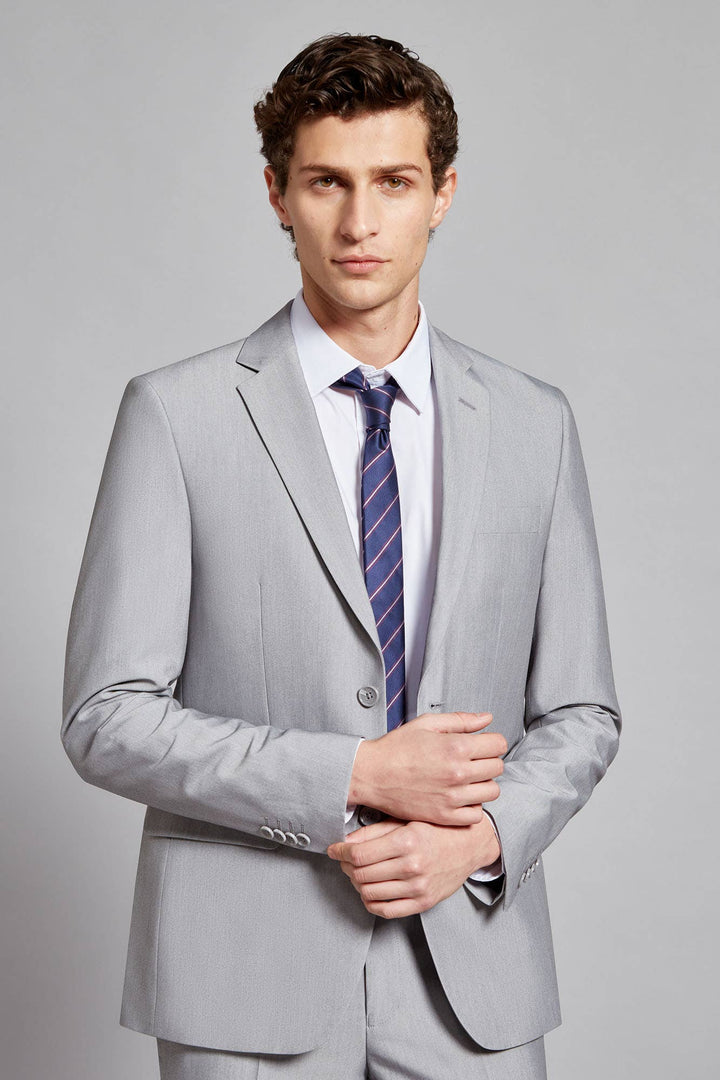 Formal 2 Pieces Mens Suit Flat Notch Lapel Tuxedos For Wedding (Blazer+Pants) mens event wear