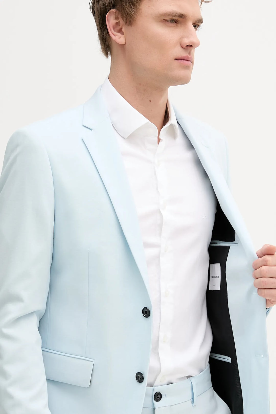 Formal 2 Pieces Mens Suit Flat Notch Lapel Tuxedos For Wedding (Blazer+Pants) mens event wear