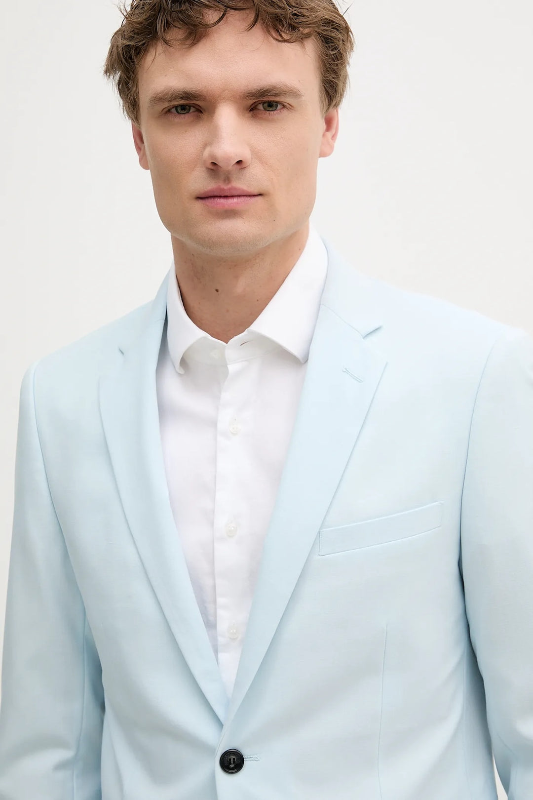 Formal 2 Pieces Mens Suit Flat Notch Lapel Tuxedos For Wedding (Blazer+Pants) mens event wear