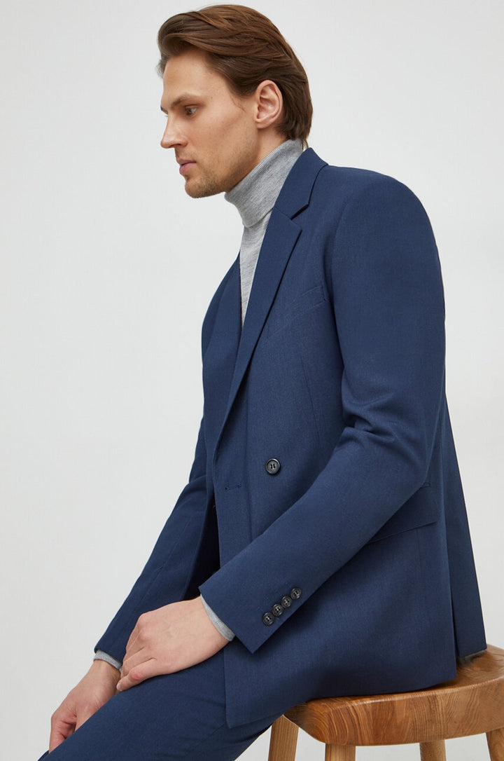 Formal 2 Pieces Mens Suit Flat Notch Lapel Tuxedos For Wedding (Blazer+Pants) mens event wear