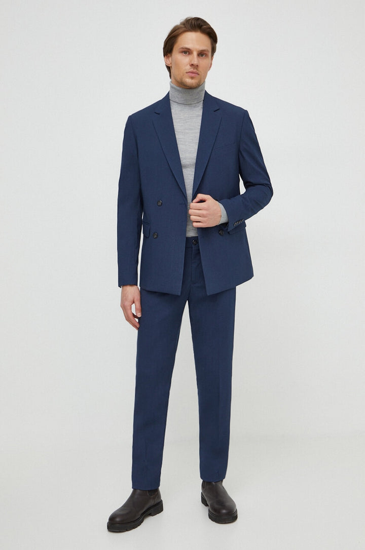 Formal 2 Pieces Mens Suit Flat Notch Lapel Tuxedos For Wedding (Blazer+Pants) mens event wear