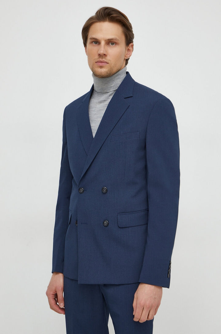 Formal 2 Pieces Mens Suit Flat Notch Lapel Tuxedos For Wedding (Blazer+Pants) mens event wear