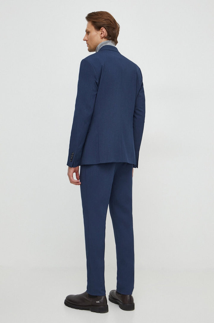 Formal 2 Pieces Mens Suit Flat Notch Lapel Tuxedos For Wedding (Blazer+Pants) mens event wear