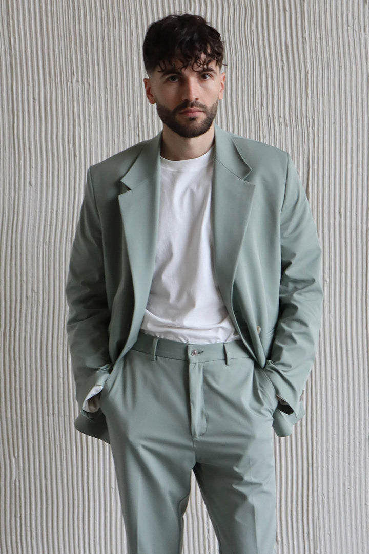 Formal 2 Pieces Mens Suit Flat Notch Lapel Tuxedos For Wedding (Blazer+Pants) mens event wear