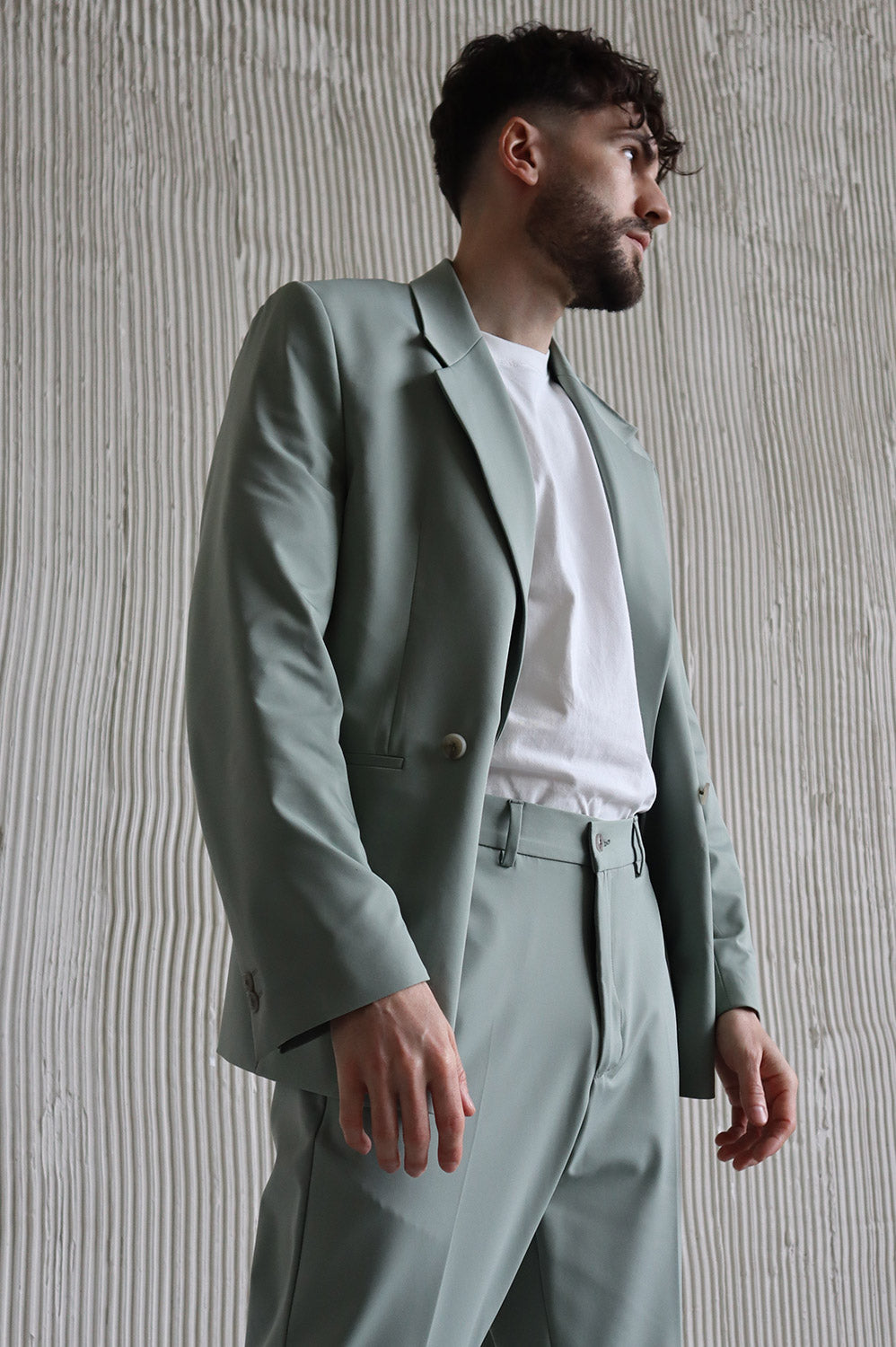 Formal 2 Pieces Mens Suit Flat Notch Lapel Tuxedos For Wedding (Blazer+Pants) mens event wear