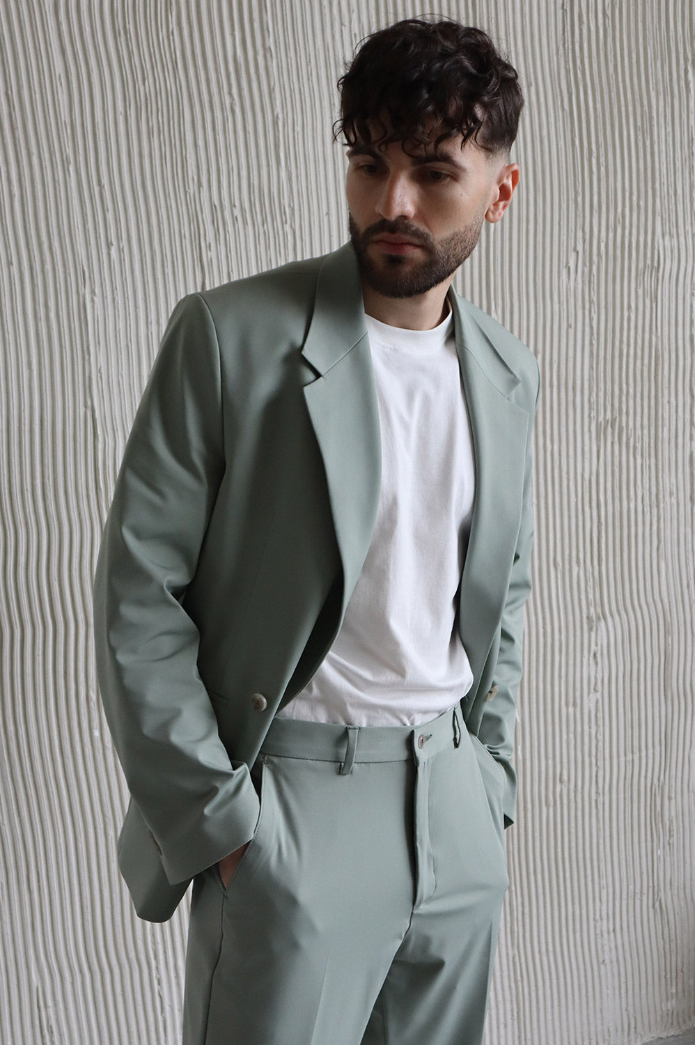 Formal 2 Pieces Mens Suit Flat Notch Lapel Tuxedos For Wedding (Blazer+Pants) mens event wear