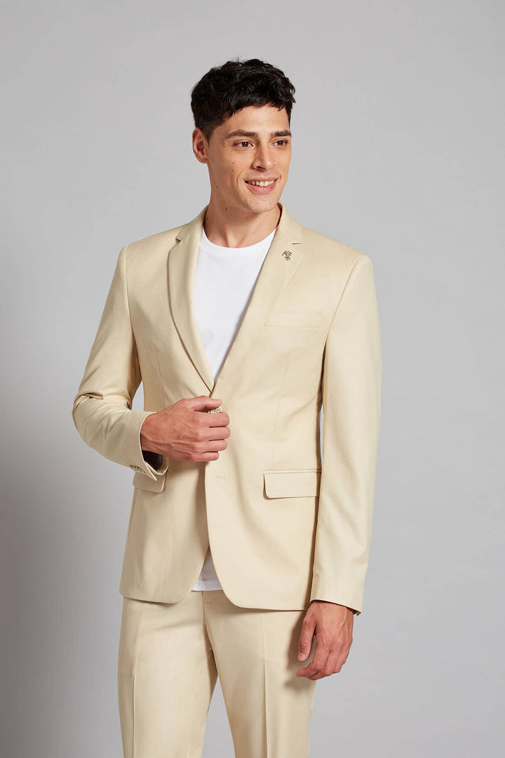 Formal 2 Pieces Mens Suit Flat Notch Lapel Tuxedos For Wedding (Blazer+Pants) mens event wear