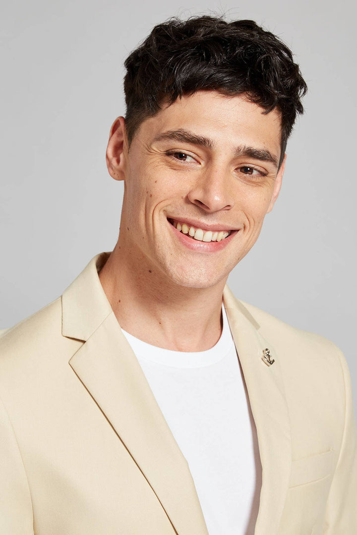 Formal 2 Pieces Mens Suit Flat Notch Lapel Tuxedos For Wedding (Blazer+Pants) mens event wear