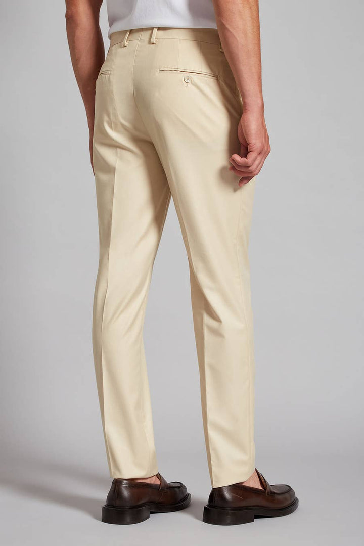 Formal 2 Pieces Mens Suit Flat Notch Lapel Tuxedos For Wedding (Blazer+Pants) mens event wear