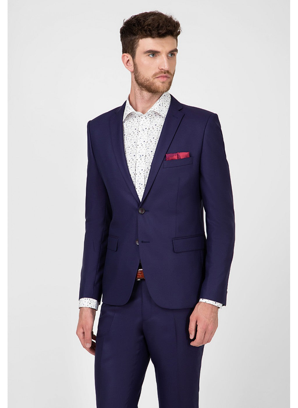 Formal 2 Pieces Mens Suit Flat Notch Lapel Tuxedos For Wedding (Blazer+Pants) mens event wear