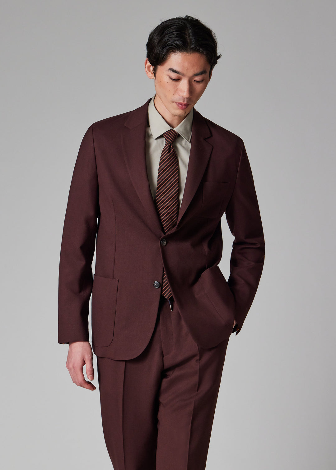 Formal 2 Pieces Mens Suit Flat Notch Lapel Tuxedos For Wedding (Blazer+Pants) mens event wear