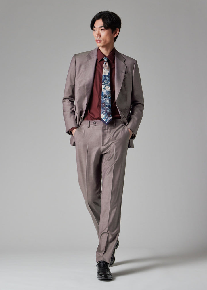 Formal 2 Pieces Mens Suit Flat Notch Lapel Tuxedos For Wedding (Blazer+Pants) mens event wear