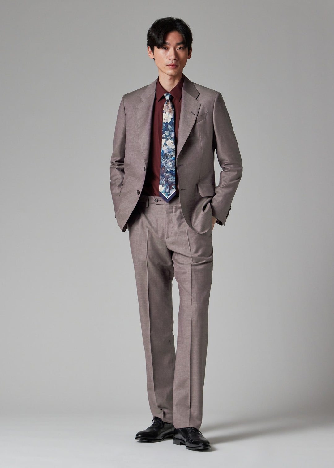 Formal 2 Pieces Mens Suit Flat Notch Lapel Tuxedos For Wedding (Blazer+Pants) mens event wear