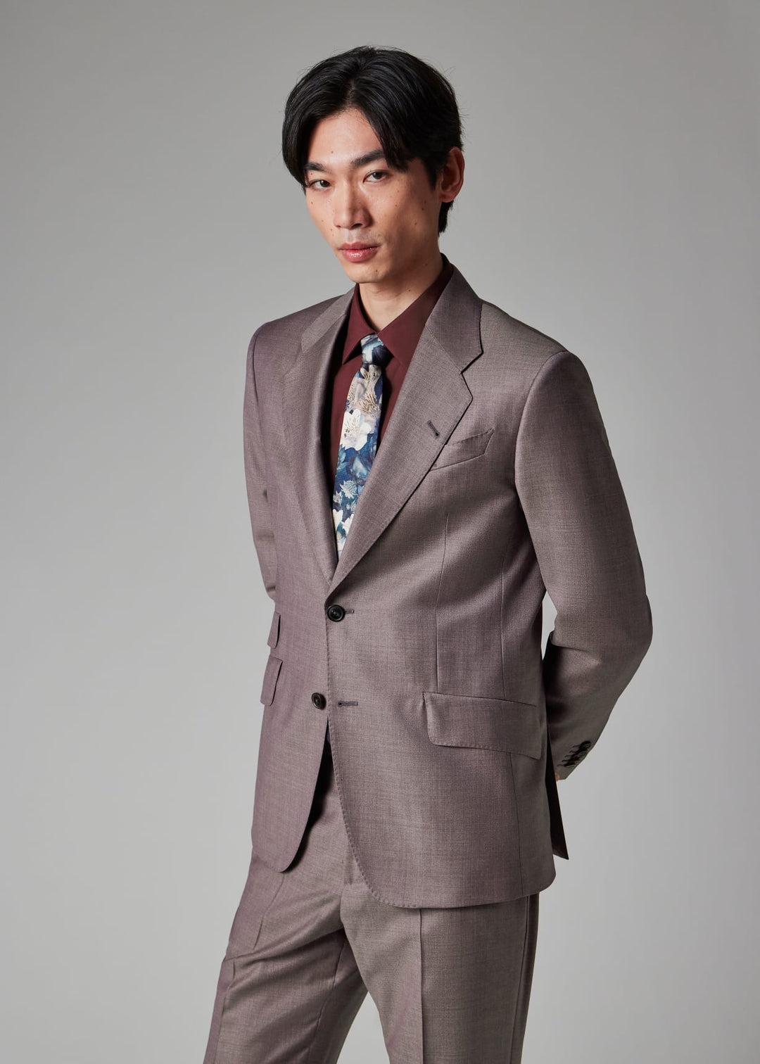 Formal 2 Pieces Mens Suit Flat Notch Lapel Tuxedos For Wedding (Blazer+Pants) mens event wear