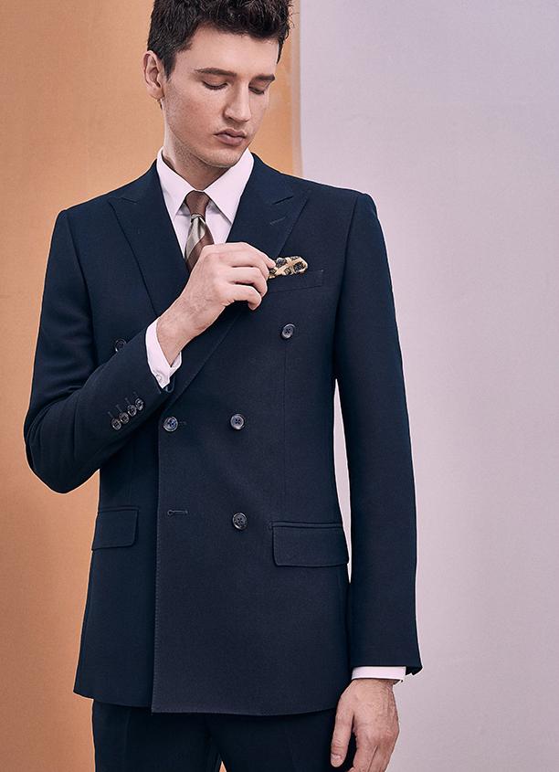 Formal 2 Pieces Mens Suit Flat Peak Lapel Tuxedos For Wedding (Blazer+Pants) mens event wear