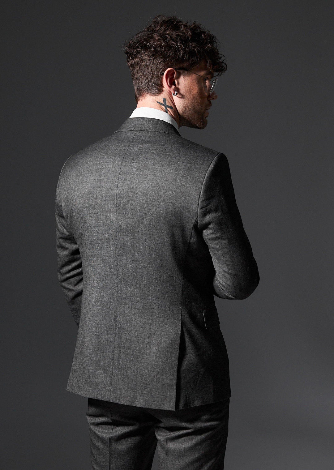 Formal 2 Pieces Mens Suit Flat Peak Lapel Tuxedos For Wedding (Blazer+Pants) mens event wear