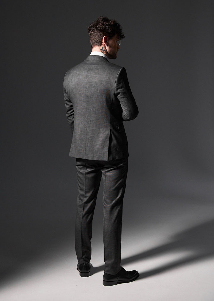 Formal 2 Pieces Mens Suit Flat Peak Lapel Tuxedos For Wedding (Blazer+Pants) mens event wear