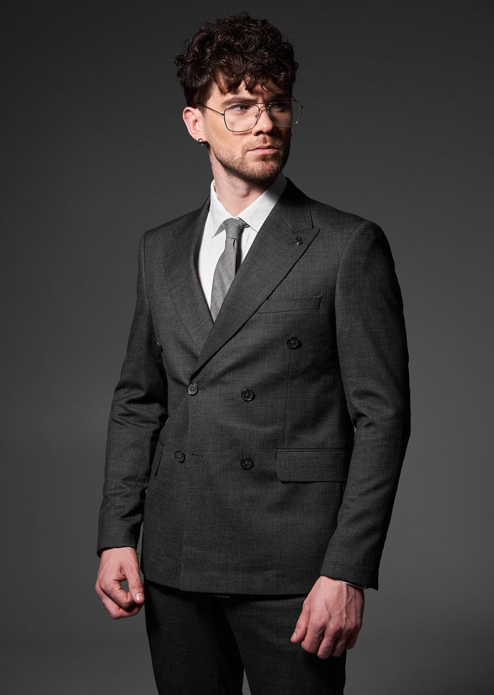 Formal 2 Pieces Mens Suit Flat Peak Lapel Tuxedos For Wedding (Blazer+Pants) mens event wear