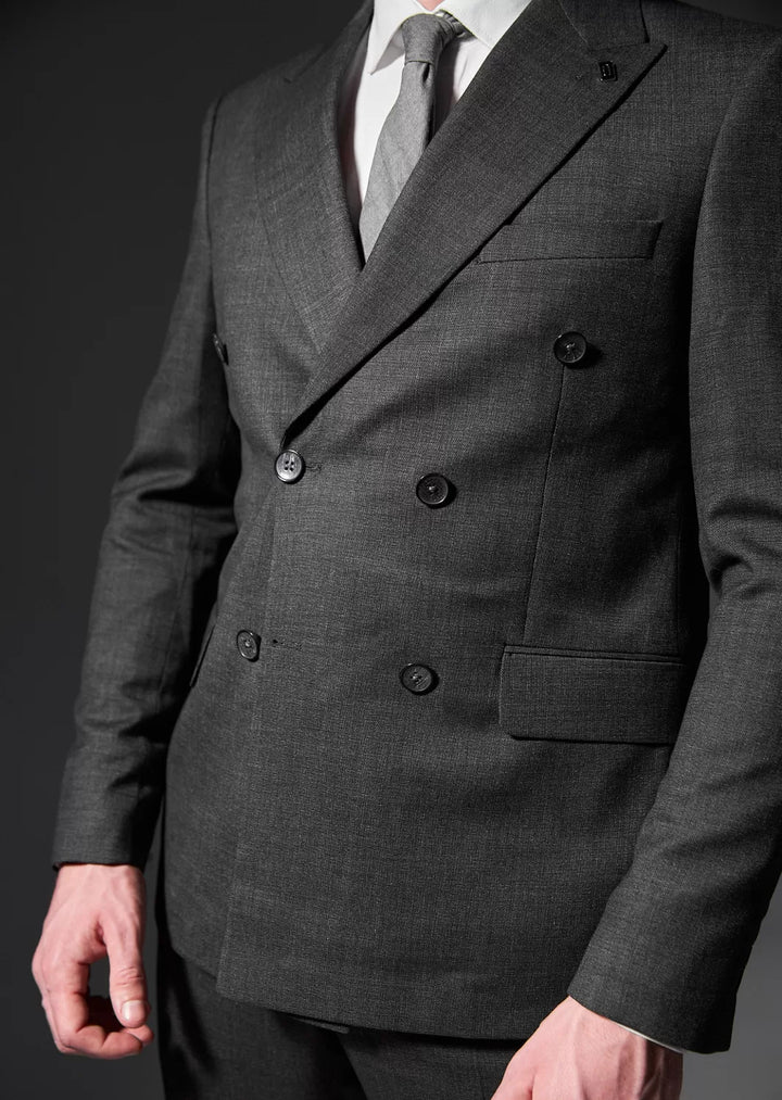 Formal 2 Pieces Mens Suit Flat Peak Lapel Tuxedos For Wedding (Blazer+Pants) mens event wear