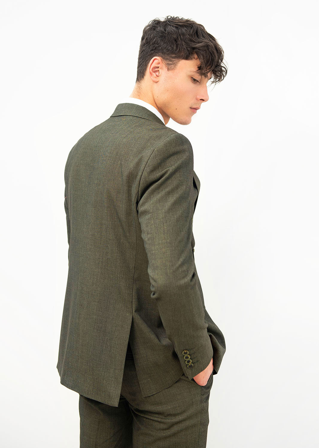 Formal 2 Pieces Mens Suit Flat Peak Lapel Tuxedos For Wedding (Blazer+Pants) mens event wear