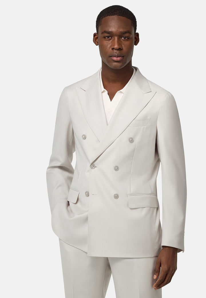 Formal 2 Pieces Mens Suit Flat Peak Lapel Tuxedos For Wedding (Blazer+Pants) mens event wear