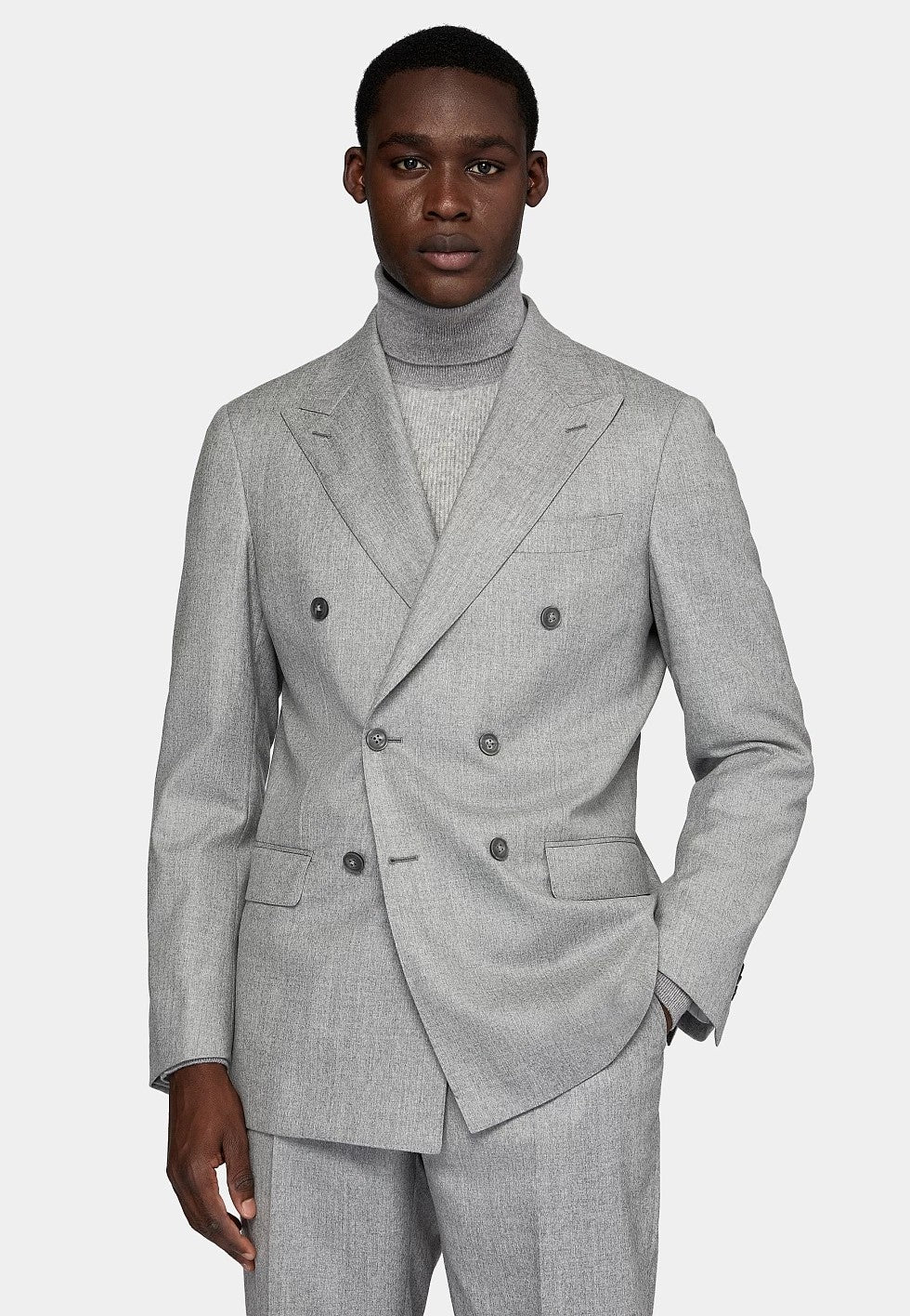 Formal 2 Pieces Mens Suit Flat Peak Lapel Tuxedos For Wedding (Blazer+Pants) mens event wear