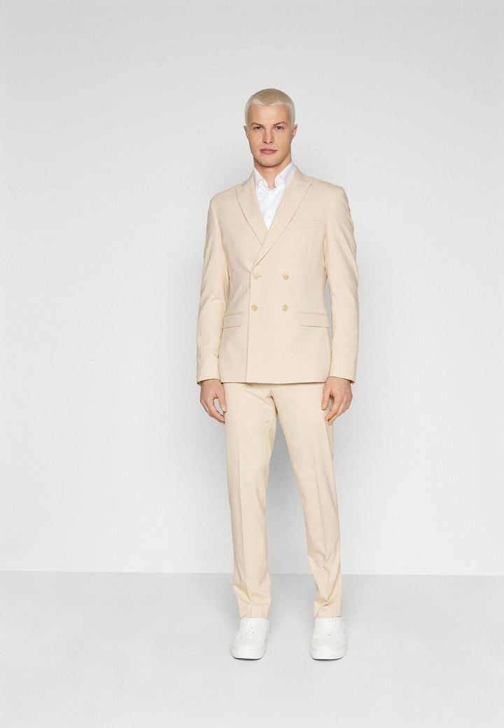 Formal 2 Pieces Mens Suit Flat Peak Lapel Tuxedos For Wedding (Blazer+Pants) mens event wear