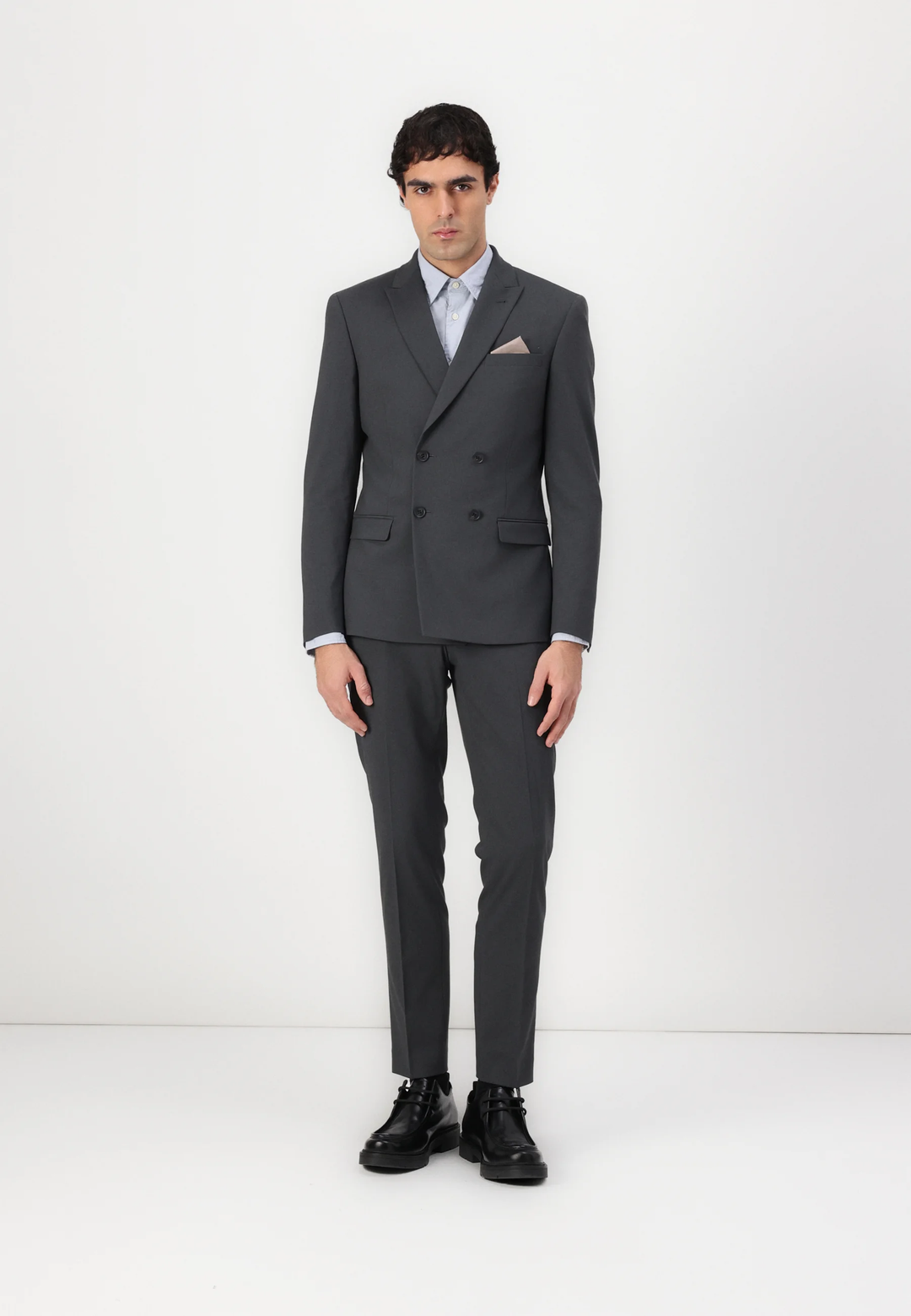 Formal 2 Pieces Mens Suit Flat Peak Lapel Tuxedos For Wedding (Blazer+Pants) mens event wear