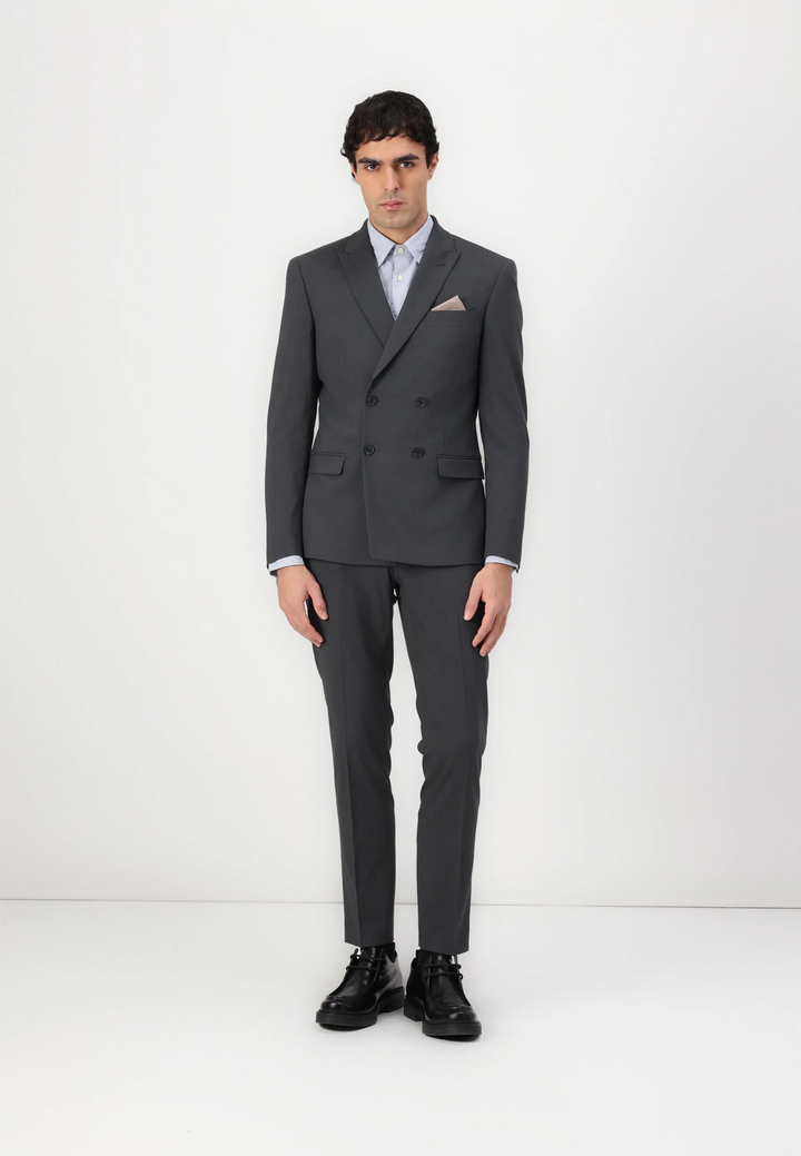 Formal 2 Pieces Mens Suit Flat Peak Lapel Tuxedos For Wedding (Blazer+Pants) mens event wear