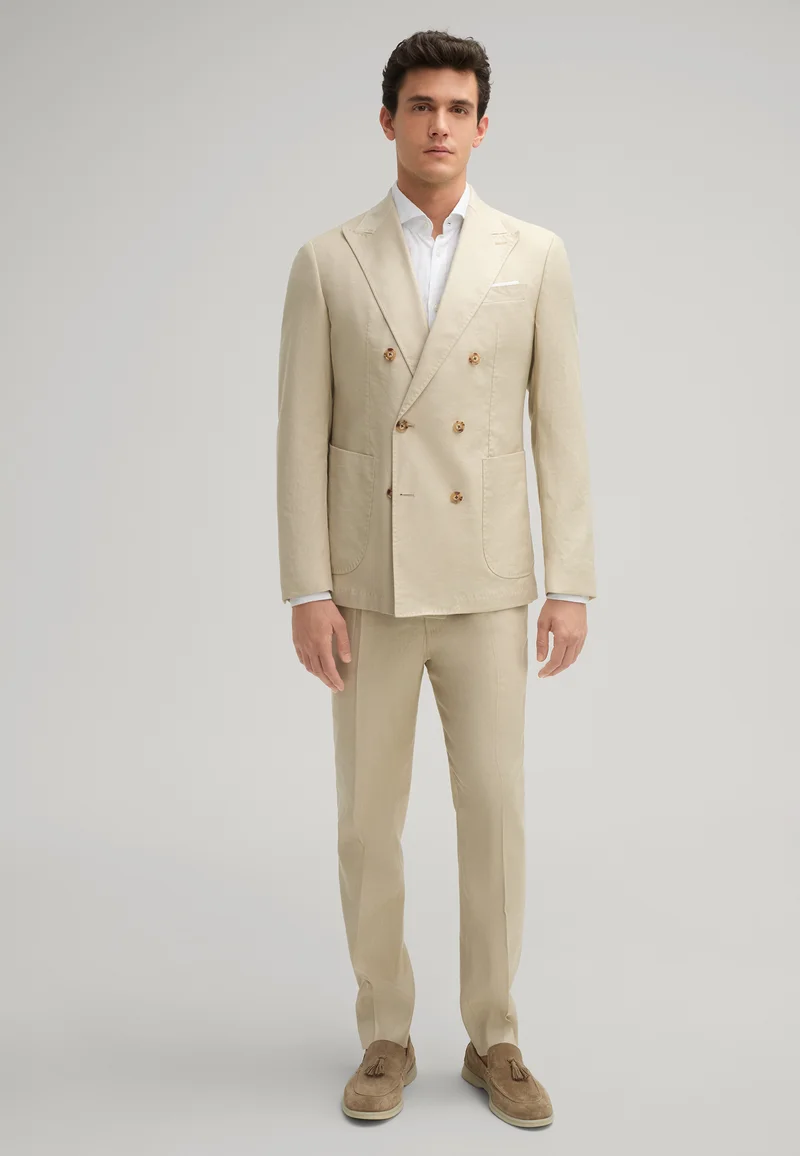 Formal 2 Pieces Mens Suit Flat Peak Lapel Tuxedos For Wedding (Blazer+Pants) mens event wear