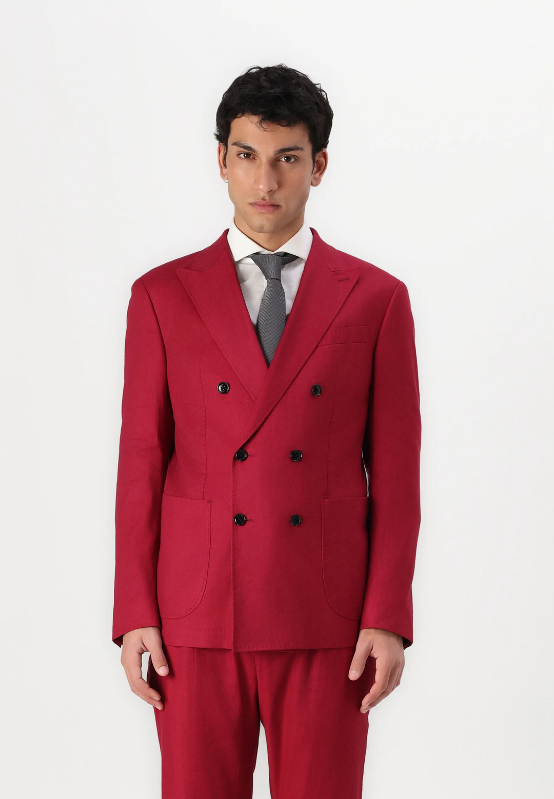 Formal 2 Pieces Mens Suit Flat Peak Lapel Tuxedos For Wedding (Blazer+Pants) mens event wear