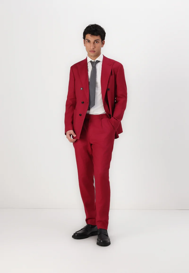 Formal 2 Pieces Mens Suit Flat Peak Lapel Tuxedos For Wedding (Blazer+Pants) mens event wear